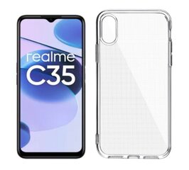 TakeMe Clear seeria läbipaistev 2 mm õhuke tagakaane ümbris Realme C35 jaoks цена и информация | Чехлы для телефонов | kaup24.ee