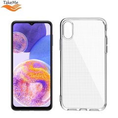 TakeMe Clear seeria läbipaistev 2 mm õhuke tagakaane ümbris Samsung Galaxy A23 4G (A235F) / A23 5G hind ja info | Telefoni kaaned, ümbrised | kaup24.ee