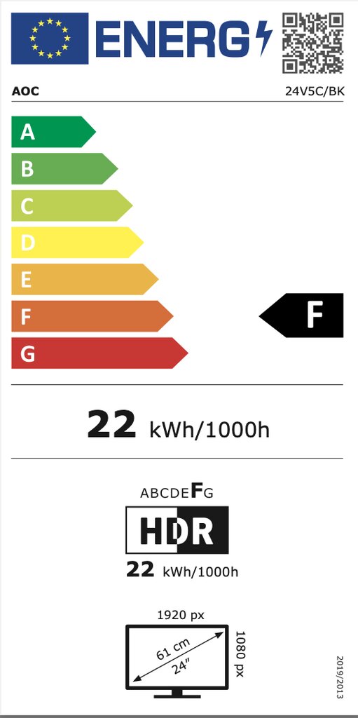 23.8" AOC 24V5C цена и информация | Monitorid | kaup24.ee