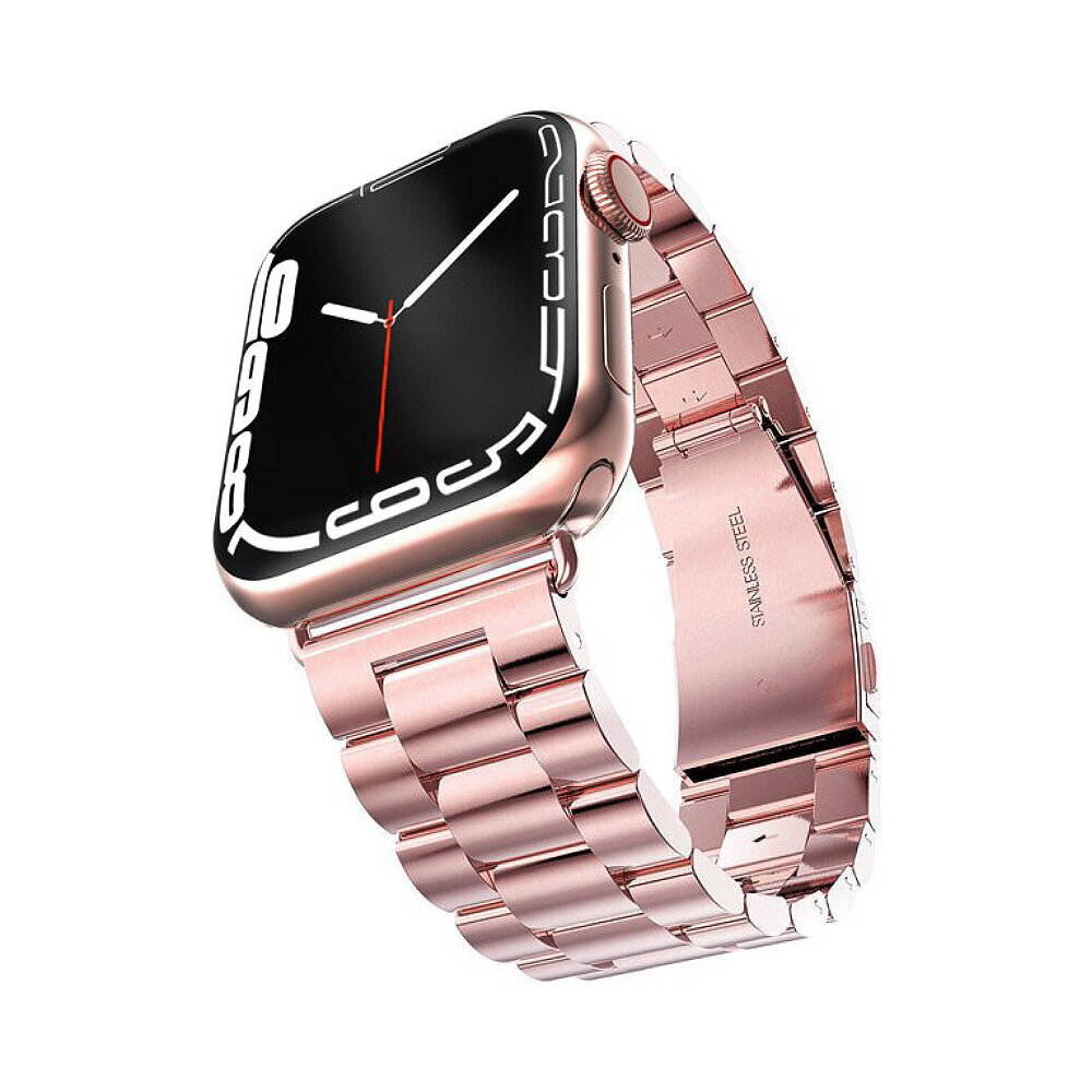 Apple Watch roostevaba teras rihm – Roosa Kuld 42/44/45 mm цена и информация | Nutikellade ja nutivõrude tarvikud | kaup24.ee