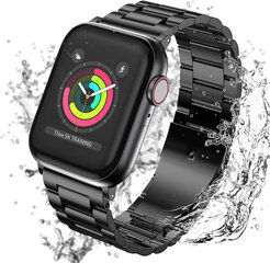 Apple Watch roostevaba teras rihm – Must 42/44/45 mm hind ja info | Nutikellade ja nutivõrude tarvikud | kaup24.ee