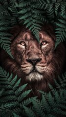 Teemanditikand lõvi&lehed 30x50 cm цена и информация | Алмазная мозаика | kaup24.ee