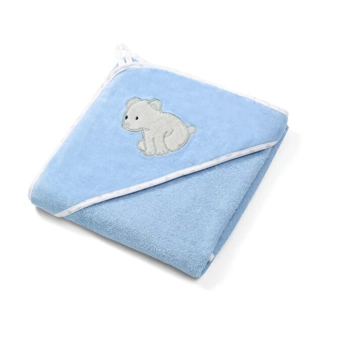 Veluurrätik kapuutsiga BabyOno Blue Bear, 85x85 cm, 539/04 цена и информация | Vannitooted | kaup24.ee