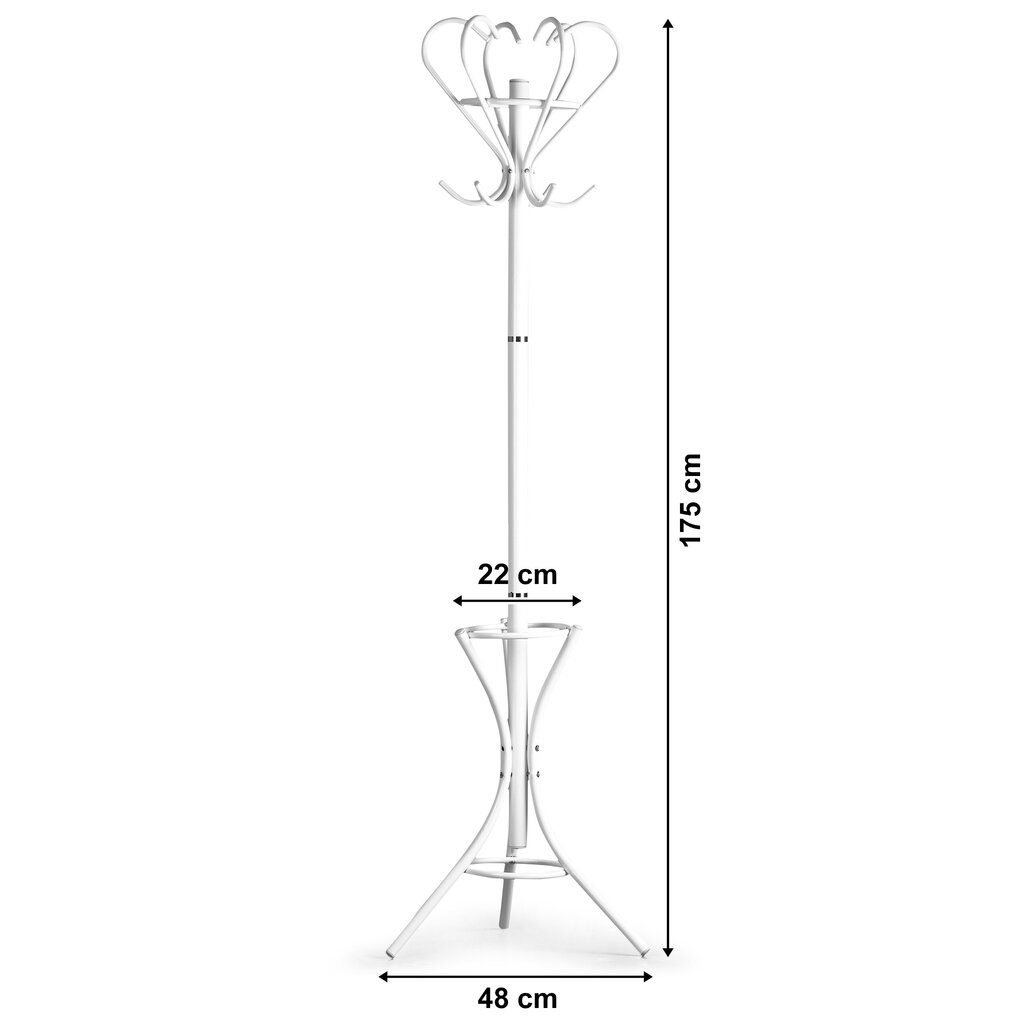 Riidepuud, valge цена и информация | Riidestanged ja nagid | kaup24.ee