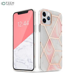 Tech-Protect особо тонкий TPU чехол-крышка для Apple iPhone 12 mini Розовый Marble цена и информация | Чехлы для телефонов | kaup24.ee