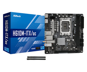 Asrock H610M-ITX/ac Intel H610 LGA 1700 Micro ITX цена и информация | Материнские платы | kaup24.ee