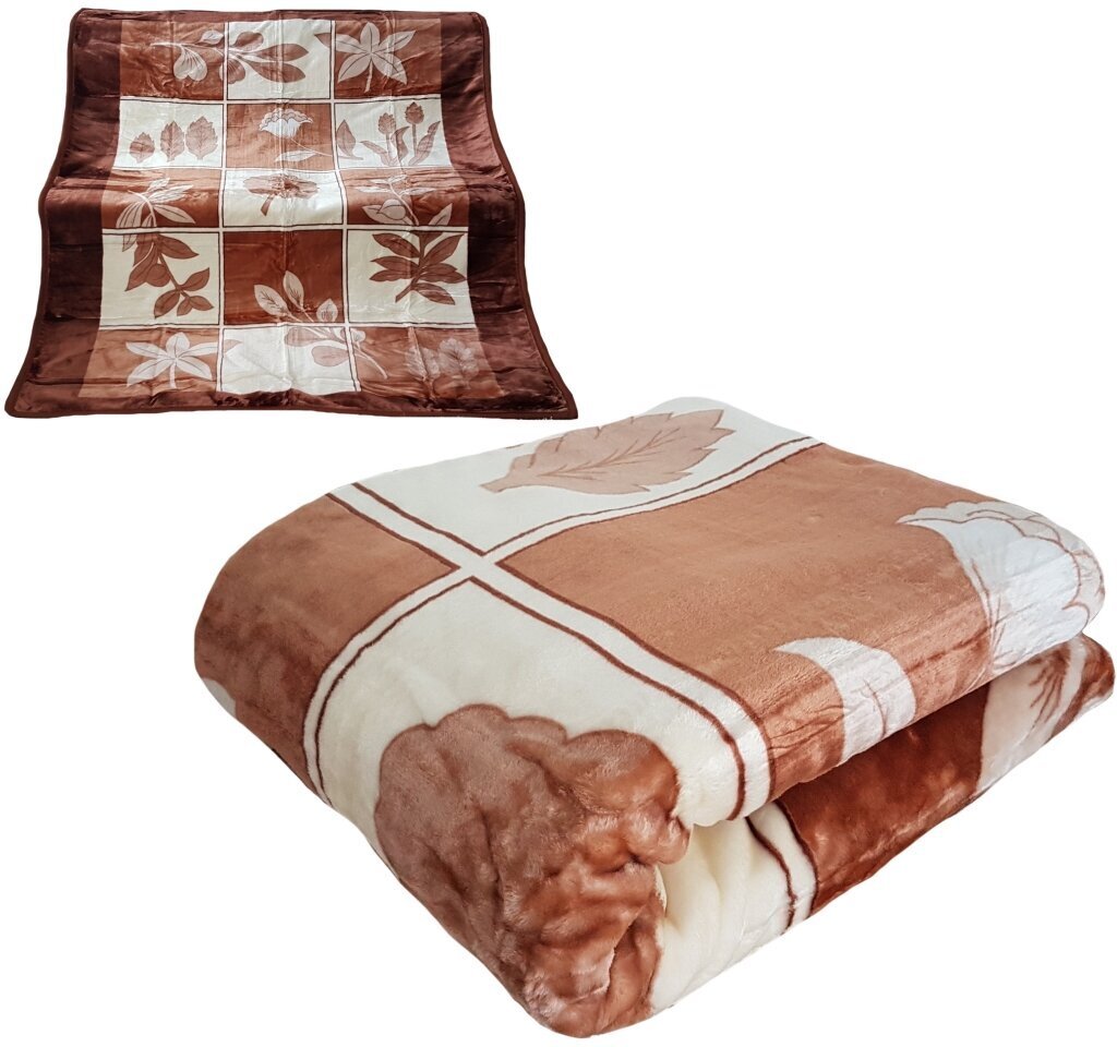 Voodikate - pleed KW-19, kreem-pruun, 160 x 210 cm hind ja info | Voodikatted, pleedid | kaup24.ee