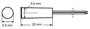 Silindriline magnetühendus K-2-BR SATEL hind ja info | Valvesüsteemid, kontrollerid | kaup24.ee