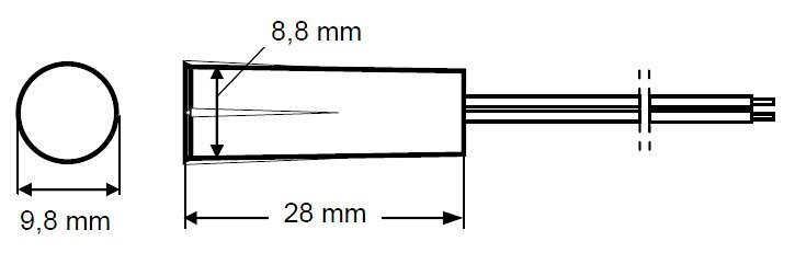 Silindriline magnetühendus K-2-2E SATEL hind ja info | Valvesüsteemid, kontrollerid | kaup24.ee