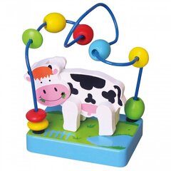 Деревянный лабиринт - Корова цена и информация | Игрушки для малышей | kaup24.ee