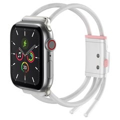 Спортивный регулируемый ремешок Baseus Let's Go для Apple Watch 3/4/5/6 / SE 38 / 40MM LBAPWA4-A24, бело-розовый цена и информация | Аксессуары для смарт-часов и браслетов | kaup24.ee