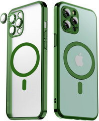 Matte transparent soft case camera protection (electroplated) Apple iPhone 13 Pro ( support Magsafe), green-roheline hind ja info | Telefoni kaaned, ümbrised | kaup24.ee