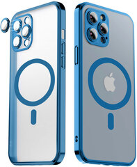 Matte transparent soft case camera protection (electroplated) Apple iPhone 13 Pro ( support Magsafe) - azure blue - sinine hind ja info | Telefoni kaaned, ümbrised | kaup24.ee