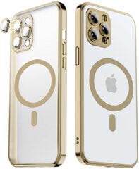 Matte transparent soft case camera protection (electroplated) Apple iPhone 13 ( support Magsafe) gold-kuld hind ja info | Telefoni kaaned, ümbrised | kaup24.ee