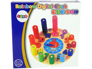 Цветные деревянные часы цена и информация | Развивающие игрушки | kaup24.ee