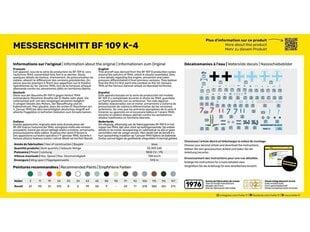 Heller - Messerschmitt Bf 109 K-4 mudeli komplekt, 1/72, 56229 цена и информация | Конструкторы и кубики | kaup24.ee