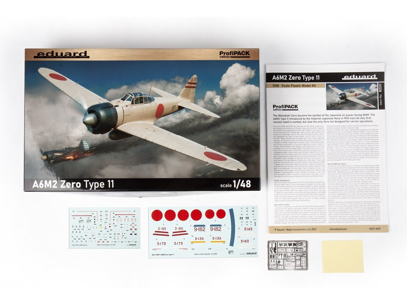 Eduard - A6M2 Zero Type 11 ProfiPack Edition, 1/48, 82211 hind ja info | Klotsid ja konstruktorid | kaup24.ee