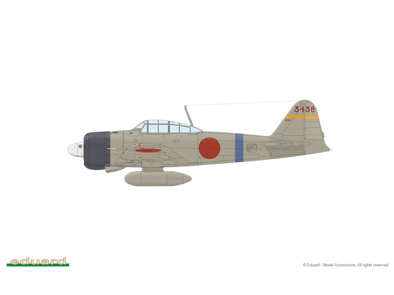 Eduard - A6M2 Zero Type 11 ProfiPack Edition, 1/48, 82211 hind ja info | Klotsid ja konstruktorid | kaup24.ee