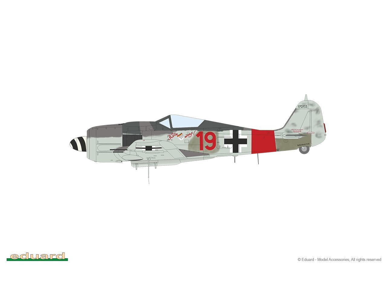 Eduard - Fw 190A-8 standard wings Weekend edition, 1/72, 7463 hind ja info | Klotsid ja konstruktorid | kaup24.ee