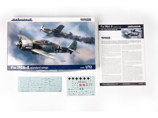 Сборная модель Eduard - Fw 190A-8 standard wings Weekend edition, 1/72, 7463 цена и информация | Конструкторы и кубики | kaup24.ee