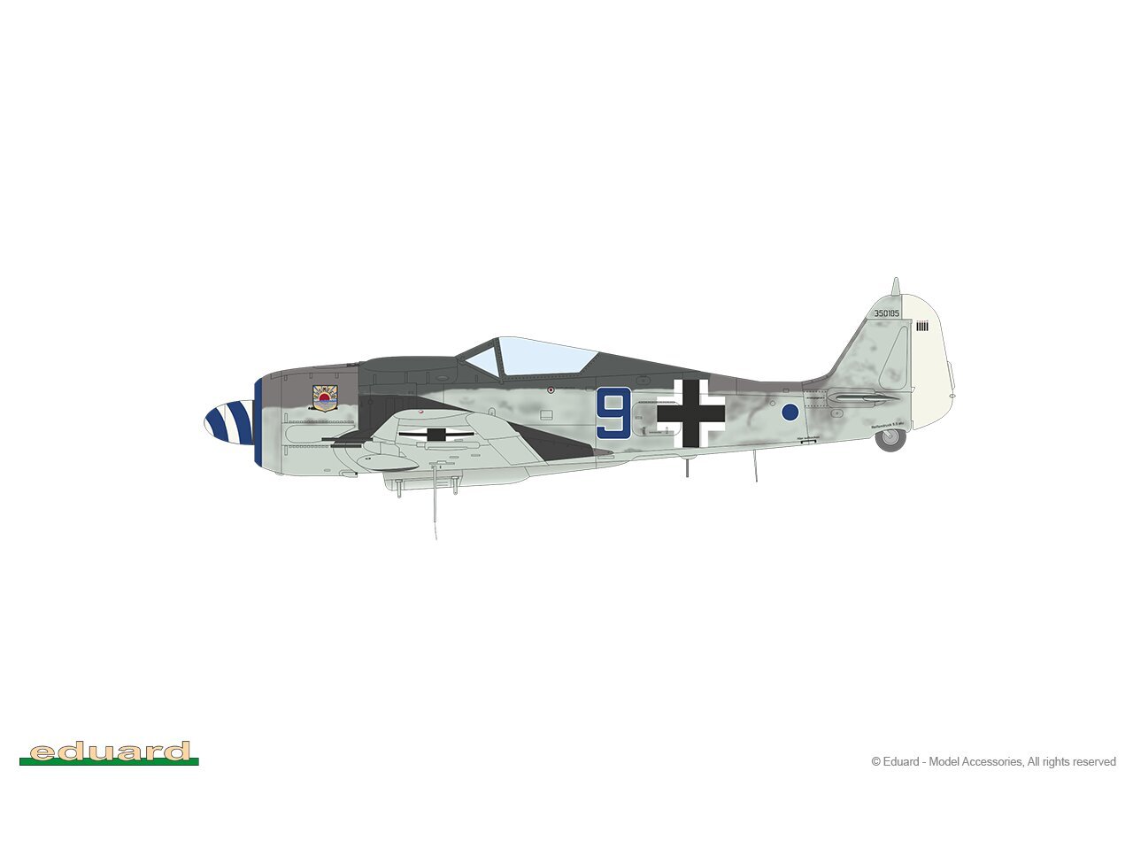 Eduard - Fw 190A-8 standard wings Weekend edition, 1/72, 7463 hind ja info | Klotsid ja konstruktorid | kaup24.ee