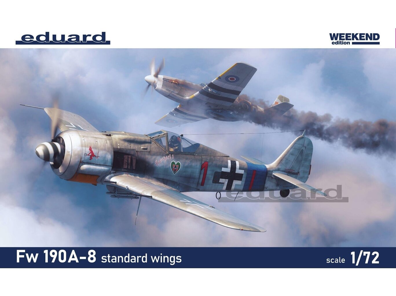 Eduard - Fw 190A-8 standard wings Weekend edition, 1/72, 7463 hind ja info | Klotsid ja konstruktorid | kaup24.ee