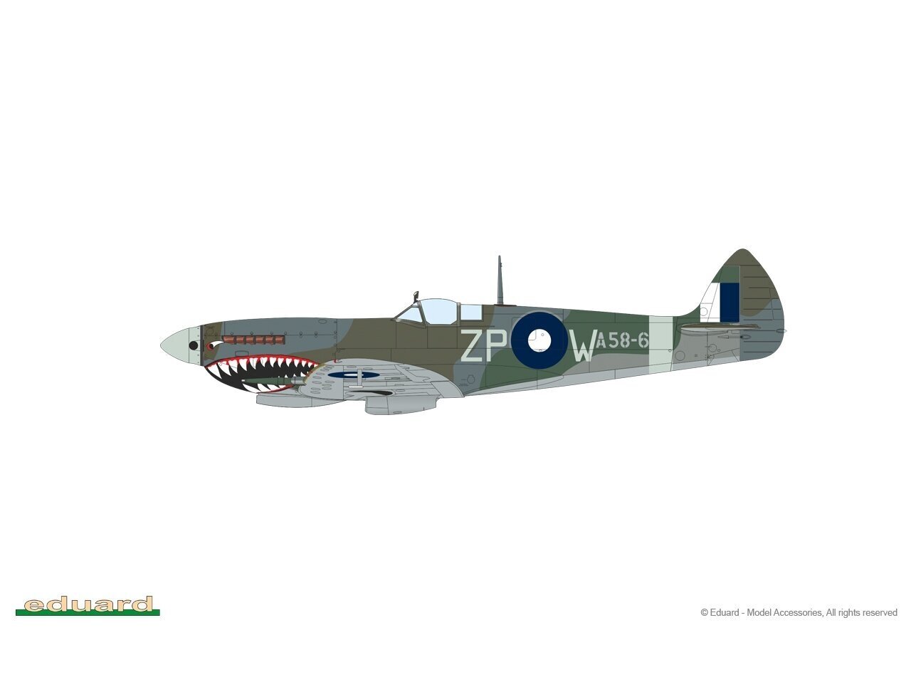 Eduard - Spitfire Mk.VIII WEekend edition, 1/72, 7462 hind ja info | Klotsid ja konstruktorid | kaup24.ee