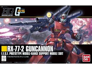 Bandai - HGUC RX-77-2 Guncannon, 1/144, 57402 hind ja info | Klotsid ja konstruktorid | kaup24.ee