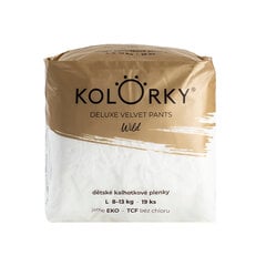 Подгузники-трусики KOLORKY «DELUX Velvet Pants”, L (8-13 кг), 19 шт. цена и информация | Пеленки | kaup24.ee