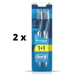 Зубная щетка Oral-B Pro-Expert All in 1 40 Med 1+1 x 2 шт. упаковка цена и информация | Для ухода за зубами | kaup24.ee