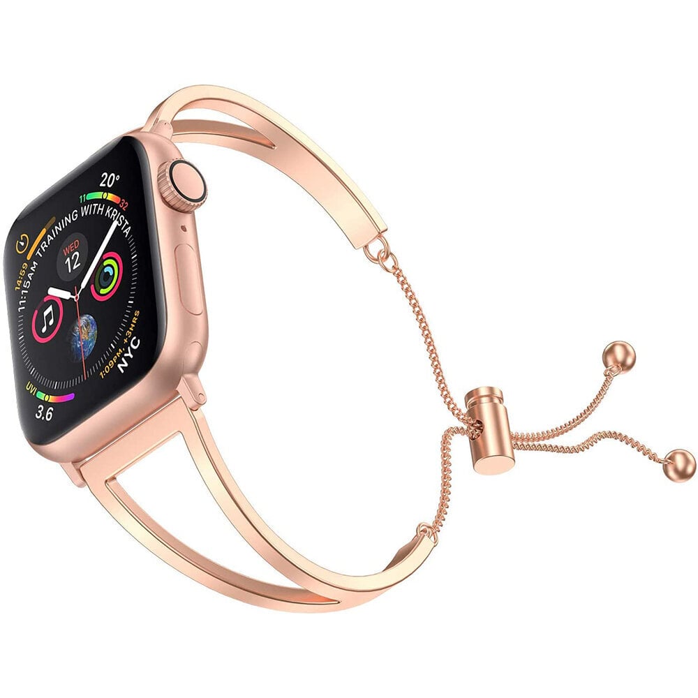 Kellarihm Apple Watch Cuff – Roosa Kuld 38/40/41 mm hind ja info | Nutikellade ja nutivõrude tarvikud | kaup24.ee