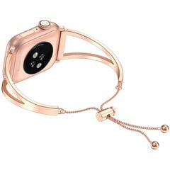 Kellarihm Apple Watch Cuff – Roosa Kuld 38/40/41 mm цена и информация | Аксессуары для смарт-часов и браслетов | kaup24.ee