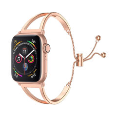 Kellarihm Apple Watch Cuff – Roosa Kuld 42/44/45 mm hind ja info | Nutikellade ja nutivõrude tarvikud | kaup24.ee