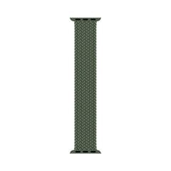 Kellarihm Braided Solo Loop – Inverness Green 42/44/45 mm, Large (L) hind ja info | Nutikellade ja nutivõrude tarvikud | kaup24.ee
