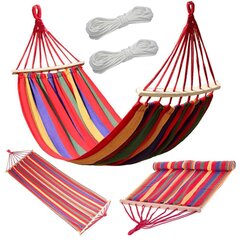 Garden hammock with frame hanging rocker with ropes цена и информация | Гамаки | kaup24.ee