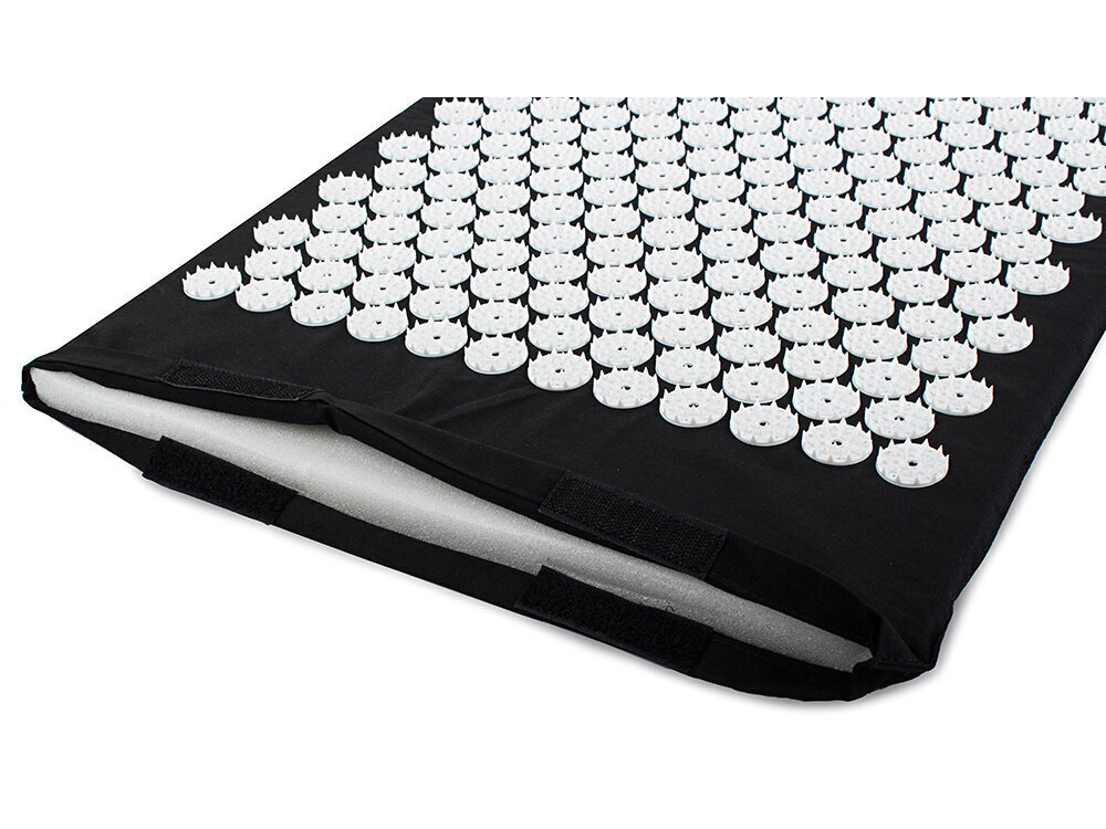 Akupressuuri massaaži matt, 65 x 41 cm, must hind ja info | Massaažikaubad | kaup24.ee