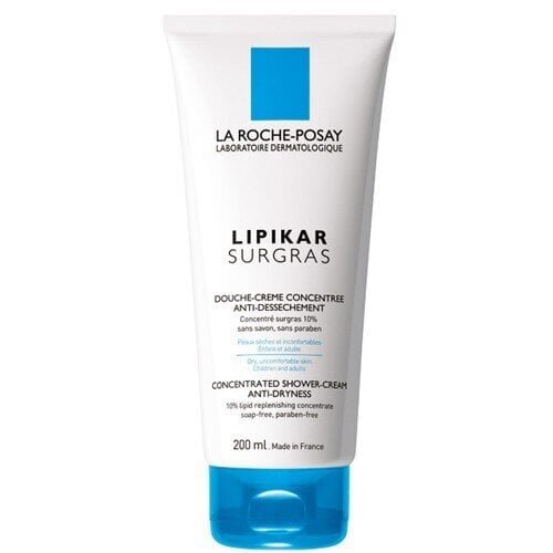 La Roche-Posay LIPIKAR Surgras Shower Cream (Dry Skin) - Moisturizing Shower Gel 200ml hind ja info | Dušigeelid, õlid | kaup24.ee