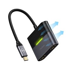 Mcdodo Rocky Series USB-C ja 2x HDMI 4K 60Hz adapter HU-7390 hind ja info | USB jagajad, adapterid | kaup24.ee