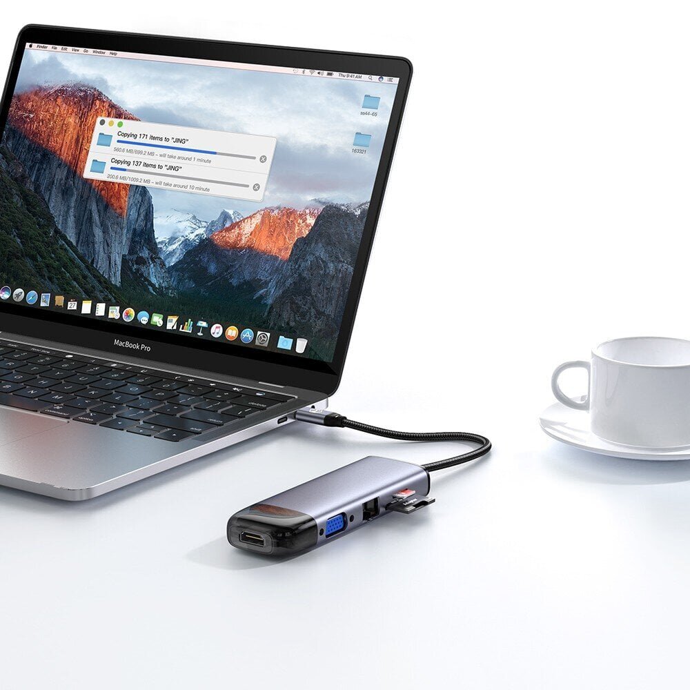 Mcdodo 10in1 USB-C RJ-45 VGA HDMI 4K sülearvuti rummu Macbook M1 HU-7420 jaoks hind ja info | USB jagajad, adapterid | kaup24.ee