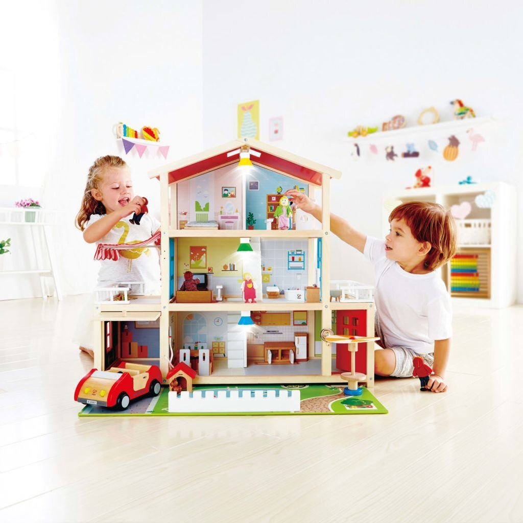 Hape Dollhouse Doll Family Mansion E3405 hind ja info | Tüdrukute mänguasjad | kaup24.ee