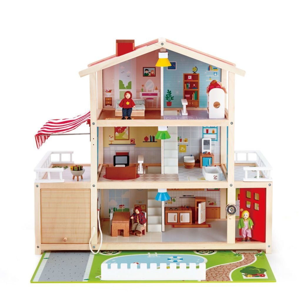 Hape Dollhouse Doll Family Mansion E3405 hind ja info | Tüdrukute mänguasjad | kaup24.ee