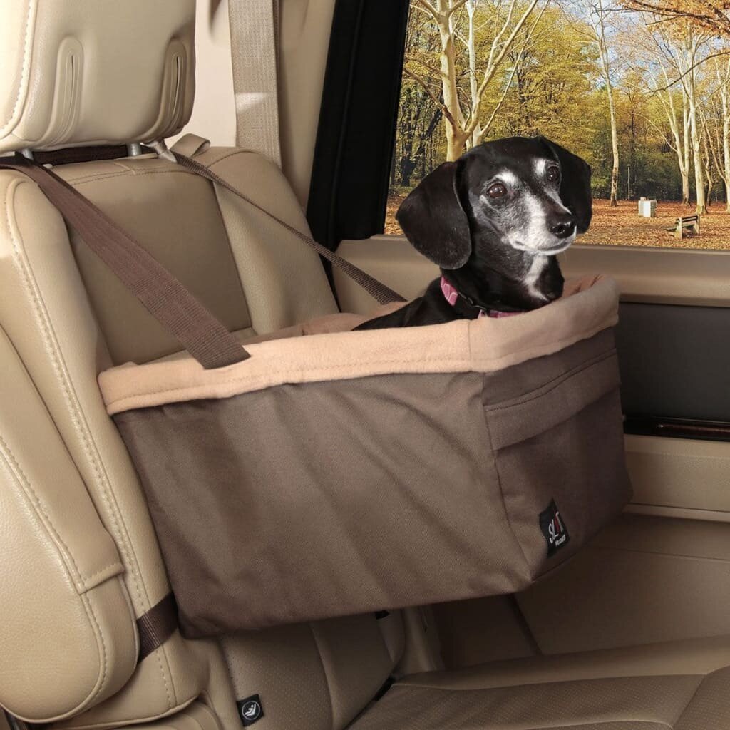 428416 Happy Ride Pet Booster Seat "Tagalong" L Brown hind ja info | Transportkorvid, puurid | kaup24.ee
