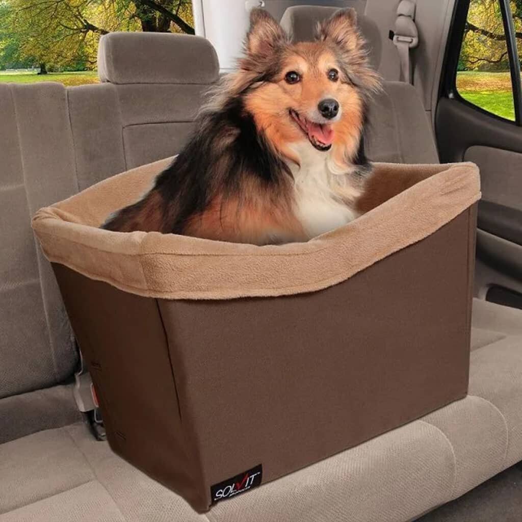 428416 Happy Ride Pet Booster Seat "Tagalong" L Brown hind ja info | Transportkorvid, puurid | kaup24.ee