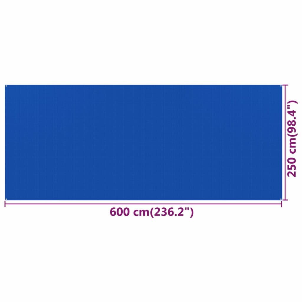 vidaXL telgimatt 250 x 600 cm sinine, HDPE hind ja info | Telgid | kaup24.ee