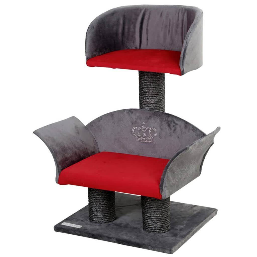 415642 Kerbl Cat Tree "Lounge Deluxe" Grey and Red 81548 hind ja info | Kraapimispuud | kaup24.ee