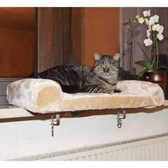 415654 Kerbl Windowsill Cat Bed Beige 36x56 cm 82656 цена и информация | Лежаки, домики | kaup24.ee