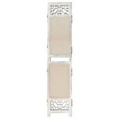 338559 vidaXL 4-Panel Room Divider Cream 140x165 cm Fabric цена и информация | Мобильные стенки | kaup24.ee