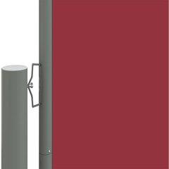 vidaXL lahtitõmmatav külgsein, punane, 160 x 1000 cm цена и информация | Зонты, маркизы, стойки | kaup24.ee