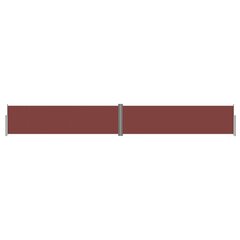 vidaXL lahtitõmmatav külgsein, pruun, 140 x 1000 cm hind ja info | Päikesevarjud, markiisid ja alused | kaup24.ee