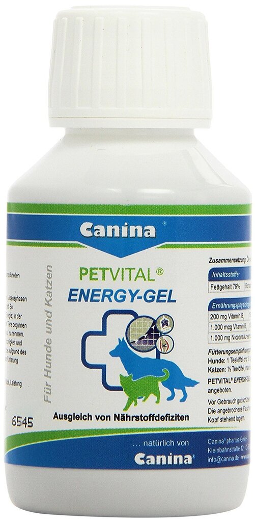 Toidulisand Canina Petvital Energy Gel, 100 ml hind ja info | Toidulisandid ja parasiitide vastased tooted | kaup24.ee